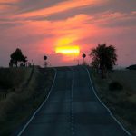 Ciclistas en carretera