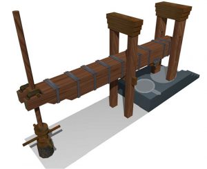 Modelo de prensa de viga (Fuente: puente‐genil.es)